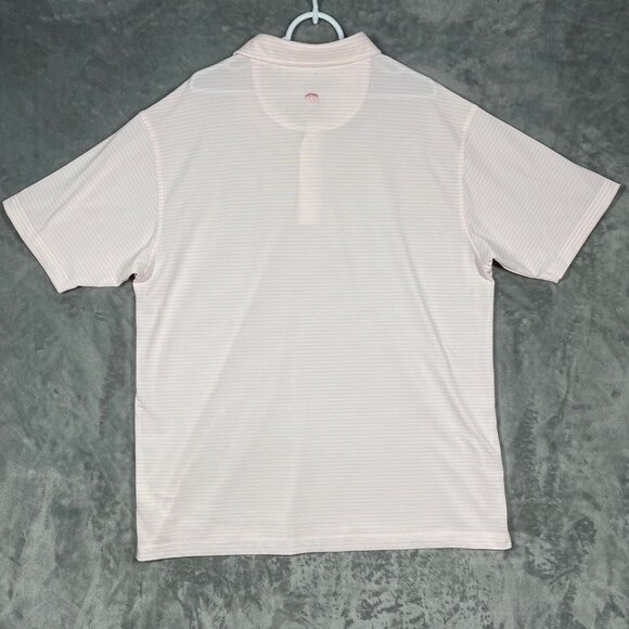 Onward Reserve Performance Stretch Polo Mens XXL 2XL Pink Striped Shirt - Picture 7 of 7